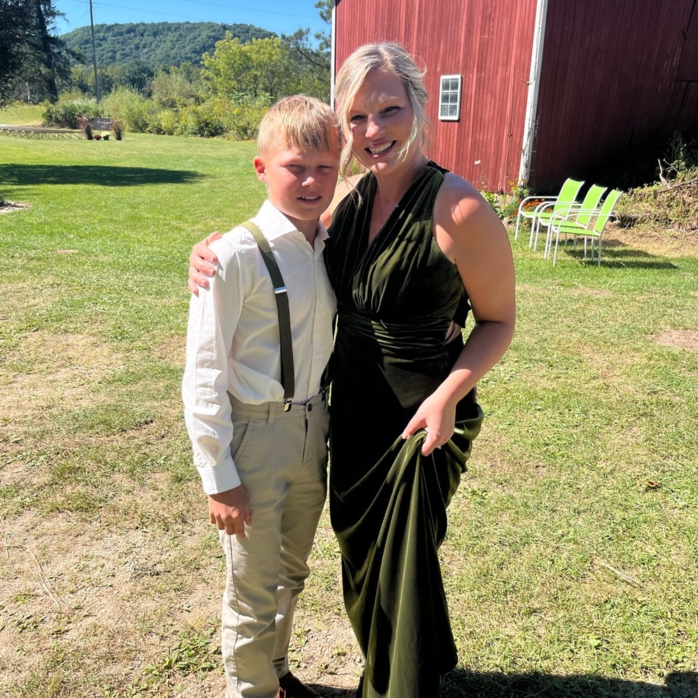 Revelry olive green dress